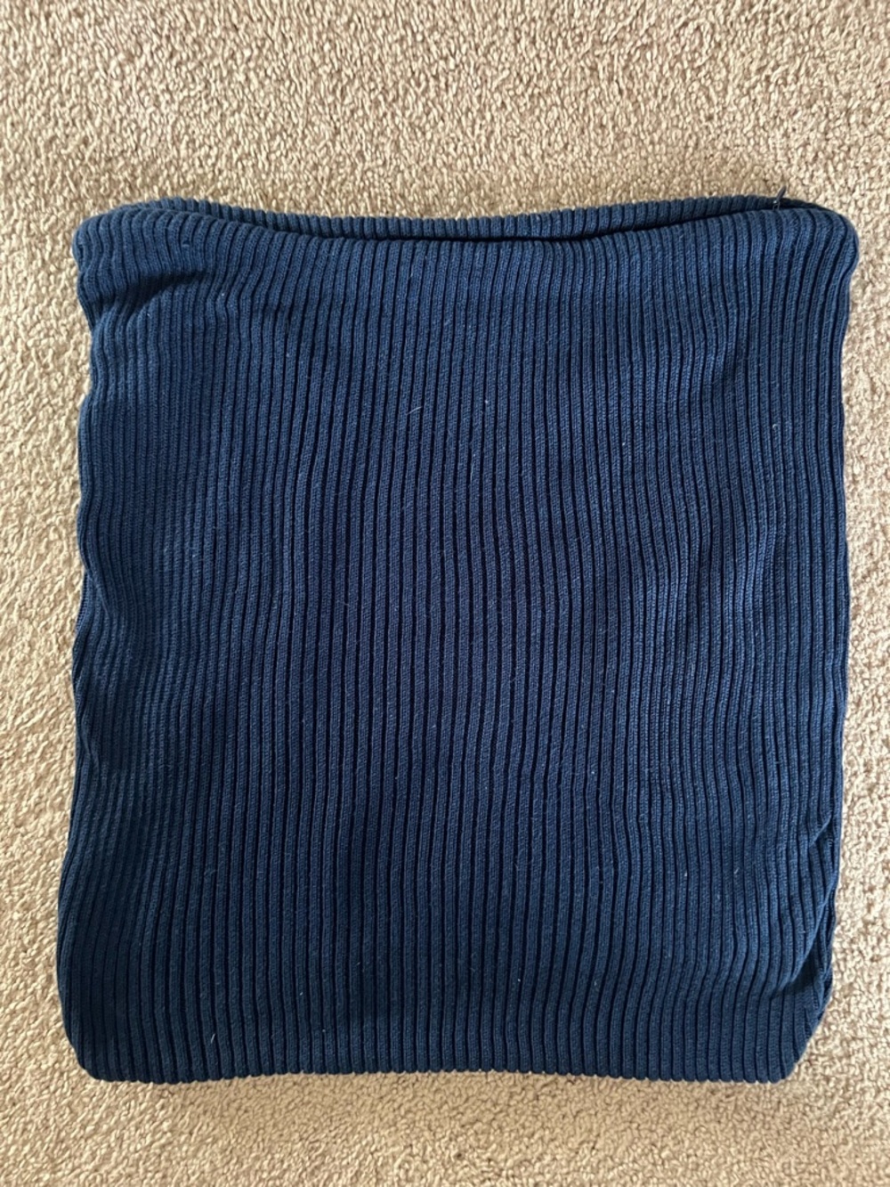 Navy blue Lauren Ralph Lauren ribbed knit pillow cover